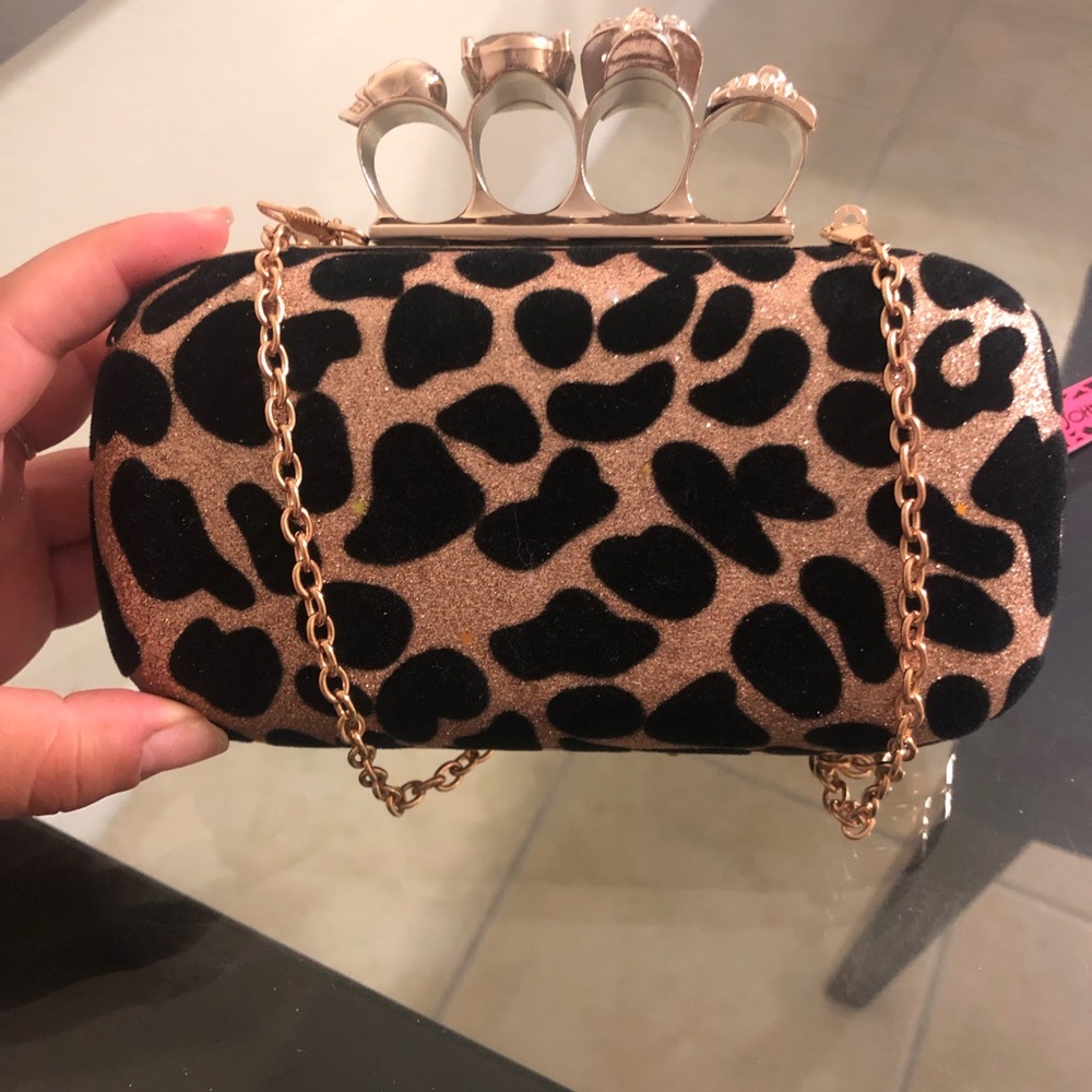 Betsy Johnson Brass Knuckles clutch